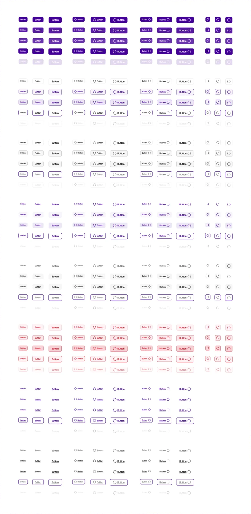 Iksir Button component variants