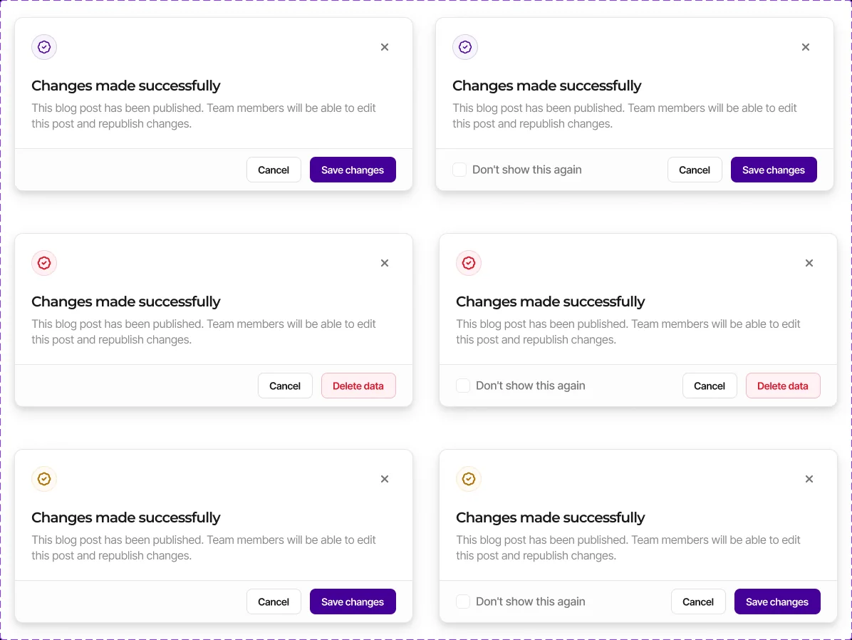 Iksir Modal component variants